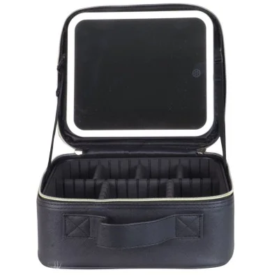 Orca Makeup Bag with Illuminated Mirror - Black